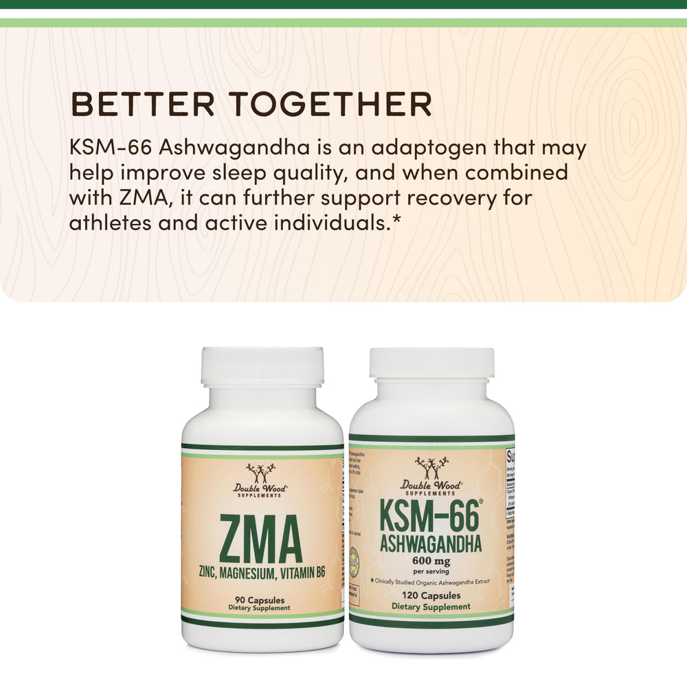 Double Wood detalle de ingredientes destacando zinc, magnesio y B6