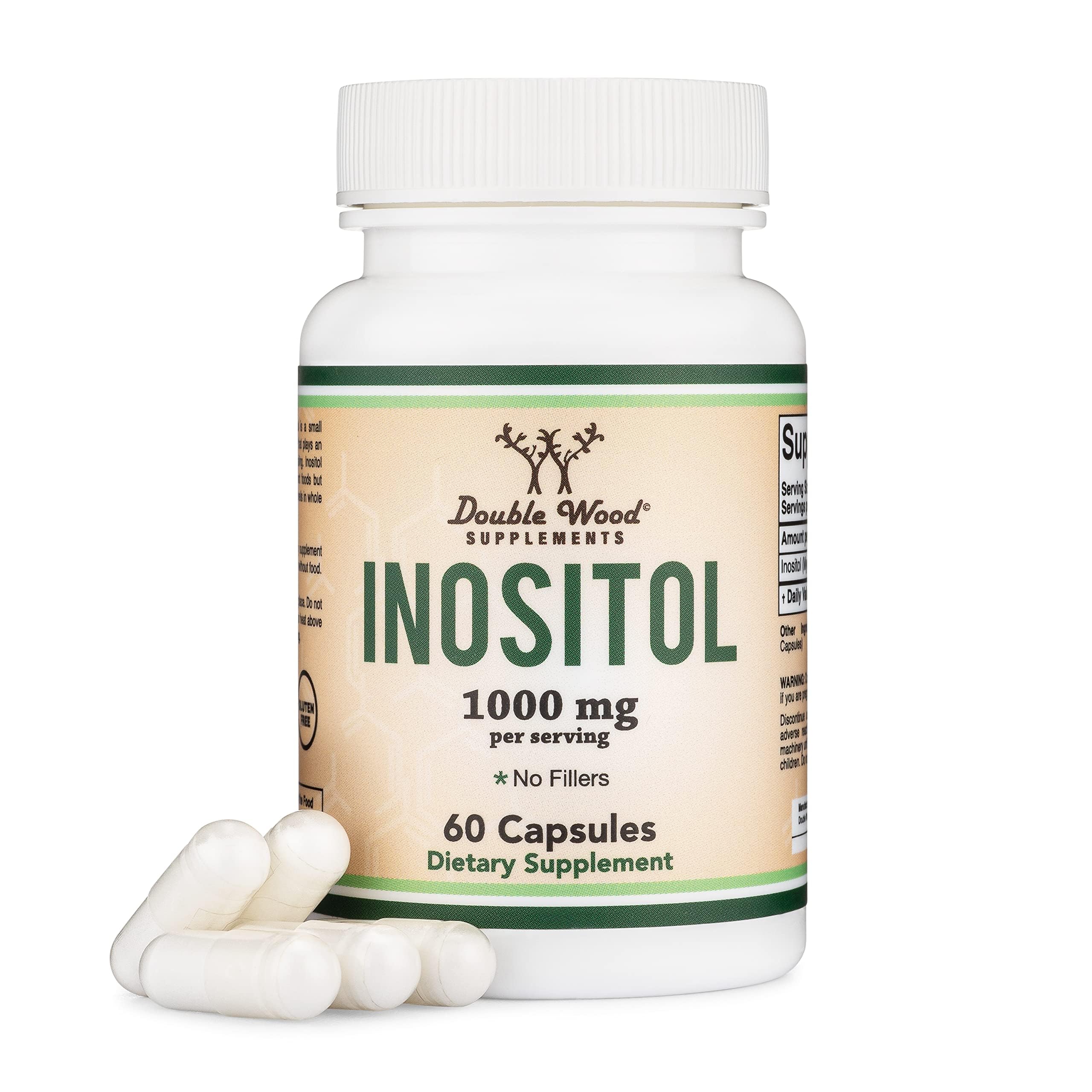 Double Wood Myo-Inositol vista frontal, envase claro y seguro