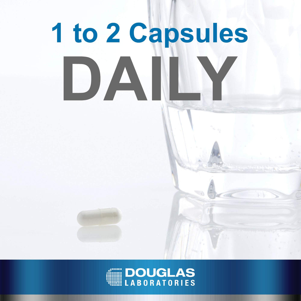 Cápsulas dentro del frasco Douglas Laboratories DHEA Plus listos para uso