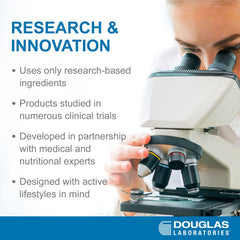 Douglas Laboratories instalación de laboratorio que destaca prácticas GMP y seguridad