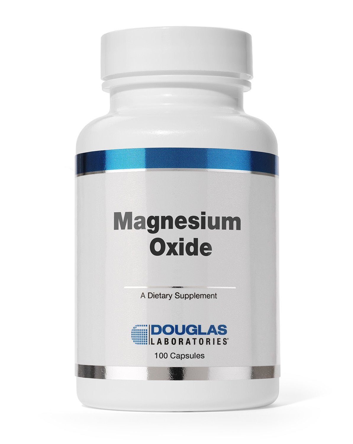 Douglas Laboratories Magnesium Oxide bottle with capsules supporting bone and heart health