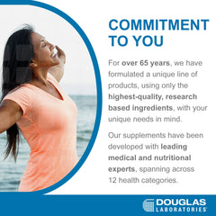 Douglas Laboratories escenario de mesita de noche que sugiere sueño continuo y relajación