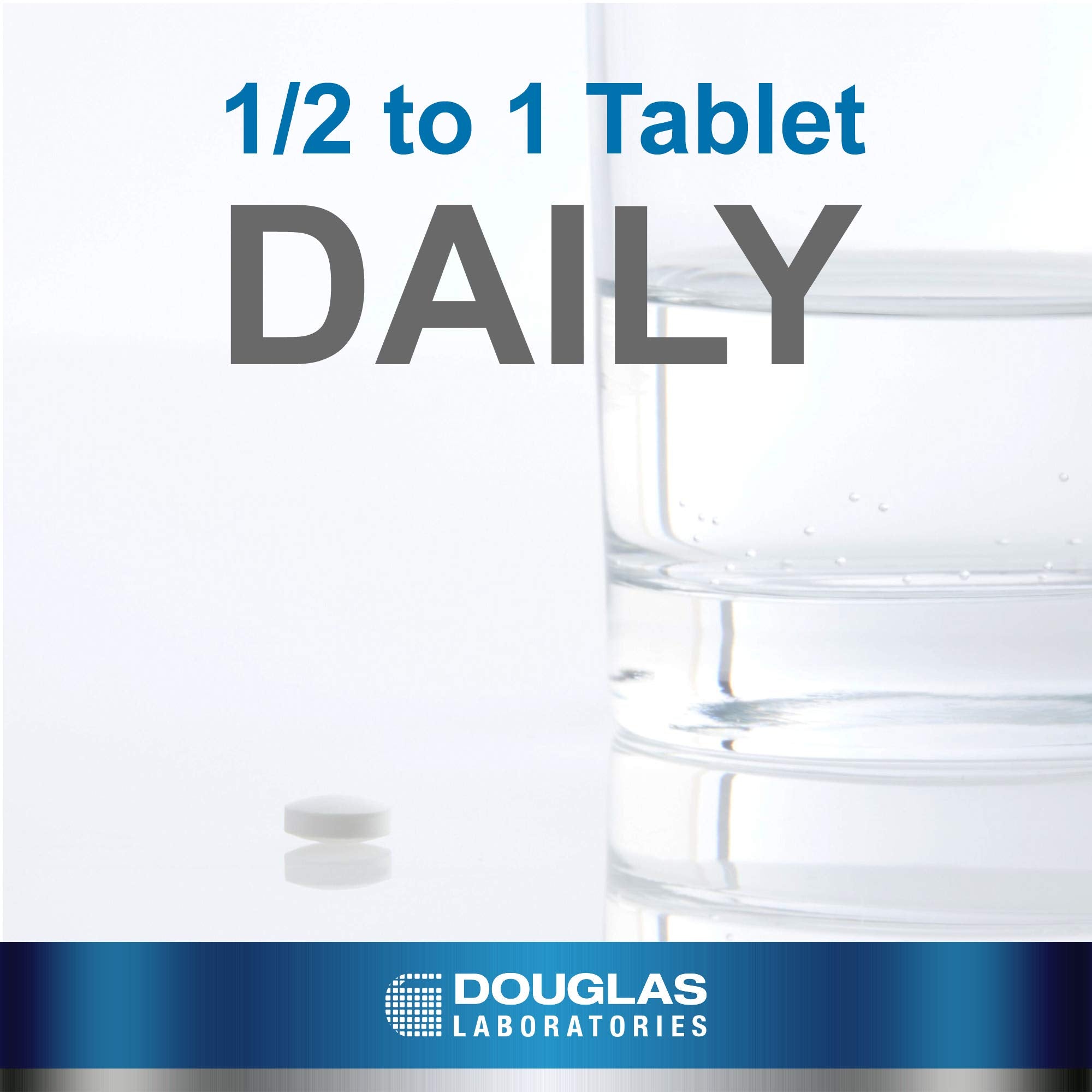 Douglas Laboratories primer plano de una tableta de Pregnenolone con textura visible para identificación