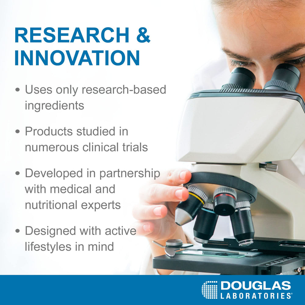 Douglas Laboratories estilo de vida saludable con envase de Pregnenolone en cocina ordenada