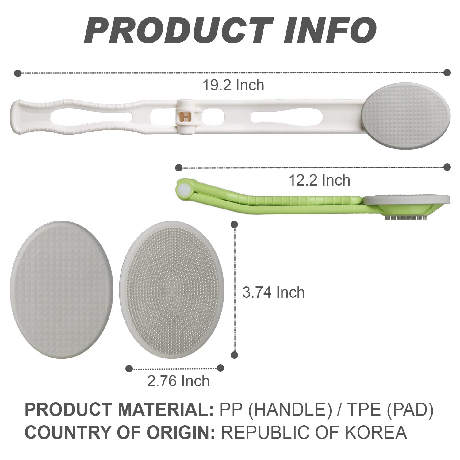 DOWMI conjunto completo con pad de masaje y cepillo para versatilidad en cuidado corporal