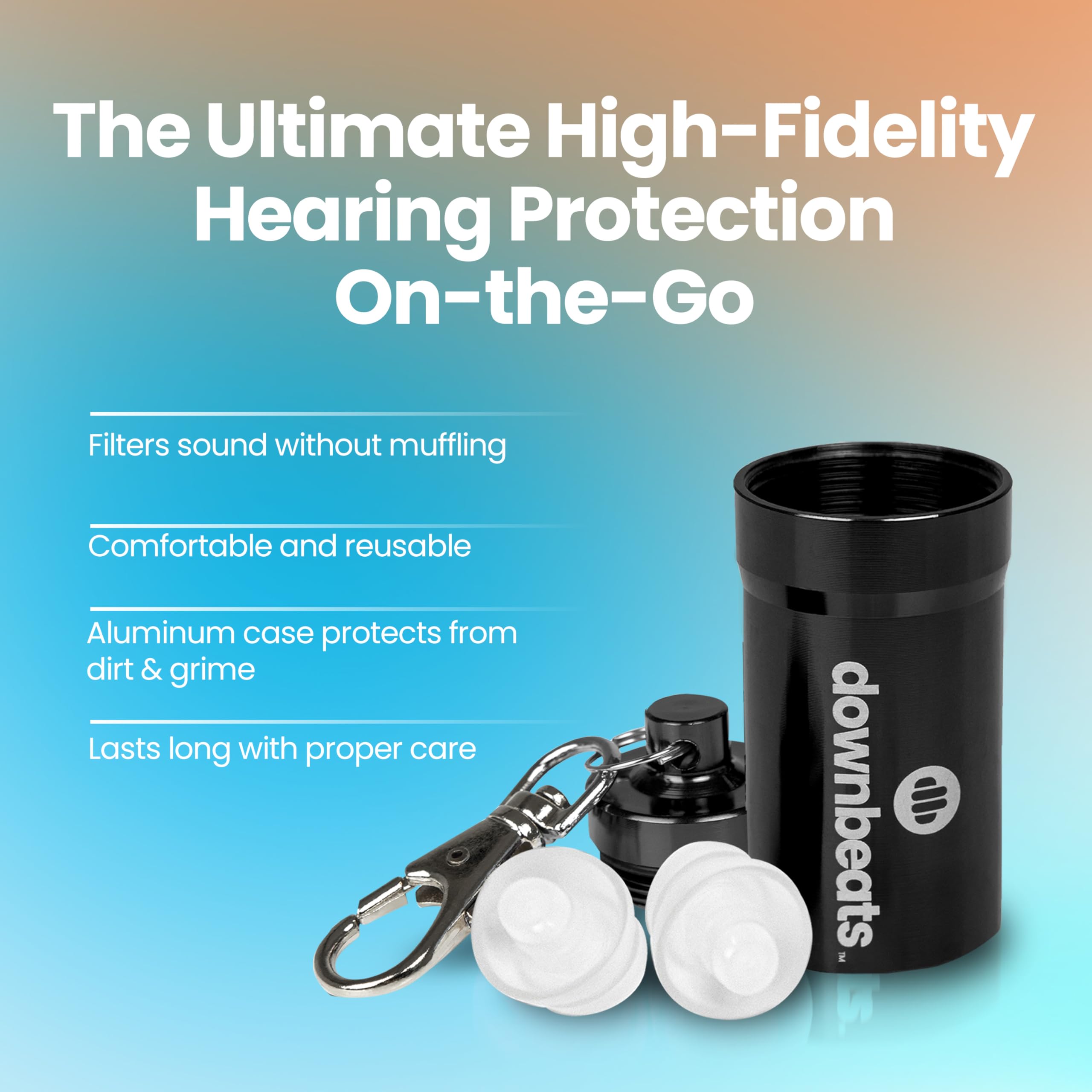 DownBeats estuche de aluminio resistente, protege y transporta fácil