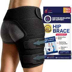 Dr. Arthritis faja de cadera frontal mostrando soporte y comodidad