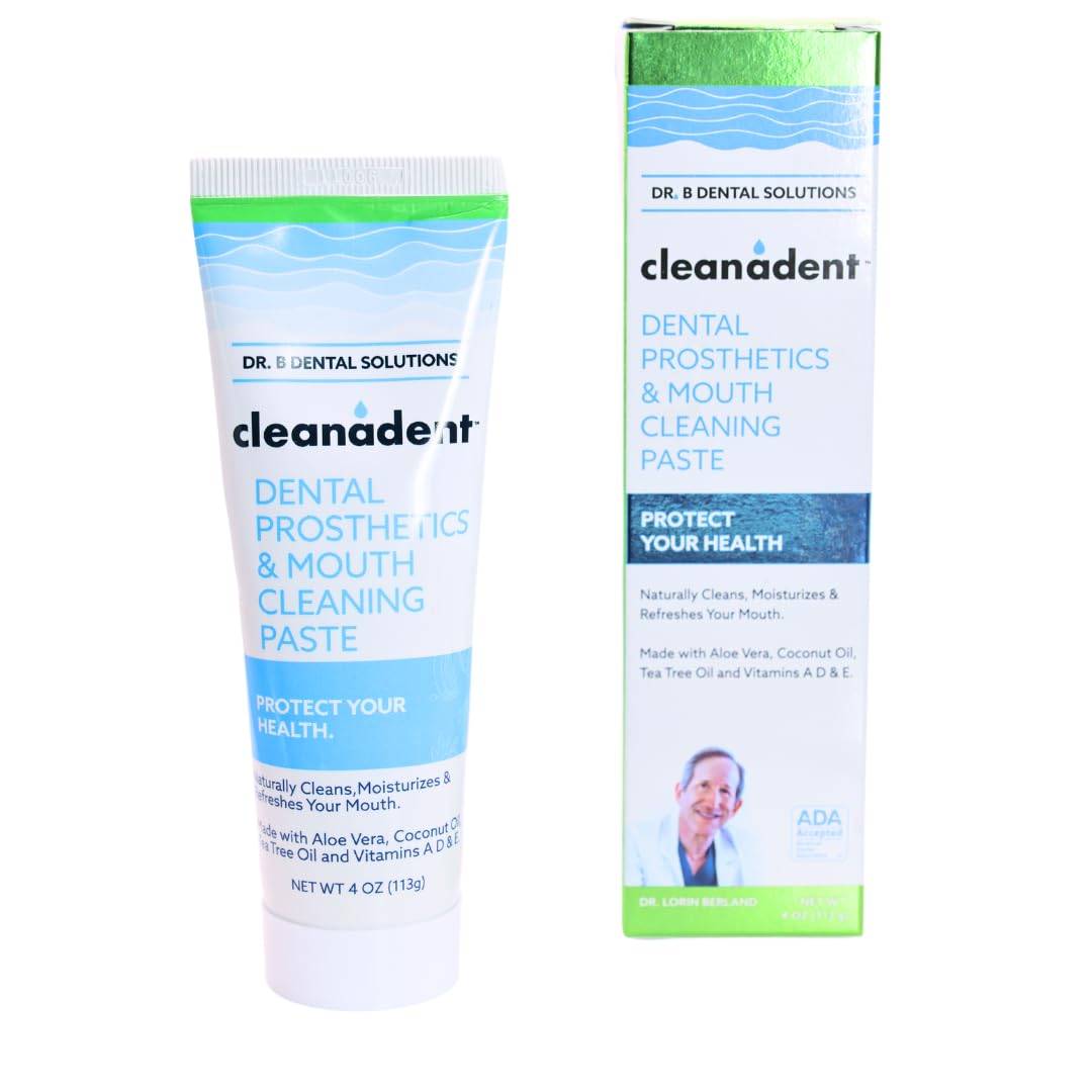 Dr. B Cleanadent frontal del envase, presenta información clara y confianza