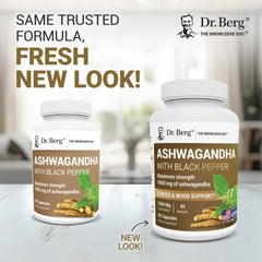 Cápsulas Dr. Berg Ashwagandha en la palma para visualizar la dosis