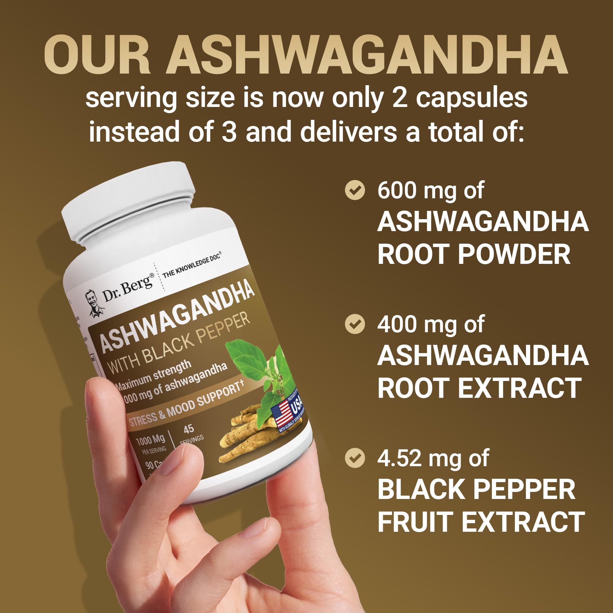 Escena matutina con Dr. Berg Ashwagandha integrándose en la rutina diaria