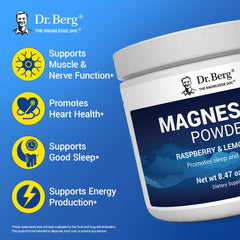 Dr. Berg bebida preparada fría con color frambuesa limón, sabor agradable