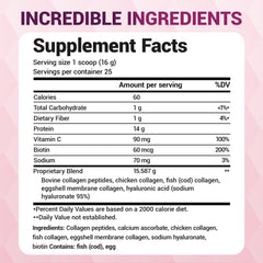 Etiqueta nutricional del producto Dr. Berg con información de proteínas y vitaminas