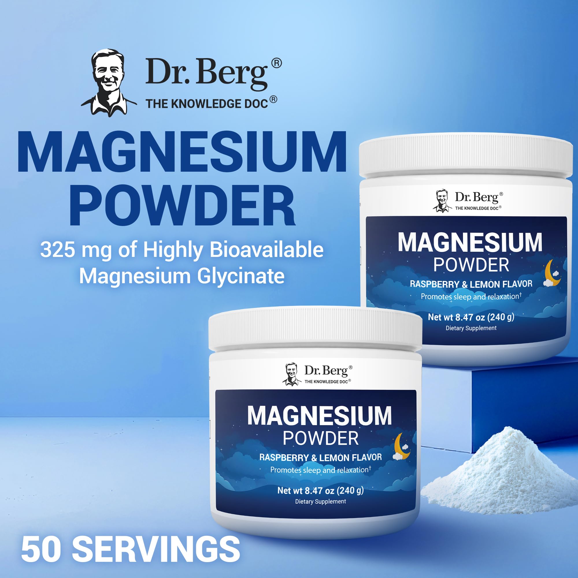 Dr. Berg etiqueta con lista de ingredientes y concentraciones por porción