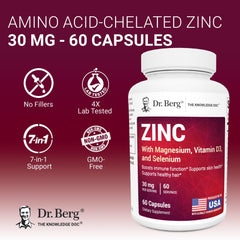 Dr. Berg Nutritionals etiqueta en primer plano con ingredientes y claridad