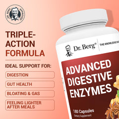 Dr. Berg etiqueta en primer plano destacando ingredientes clave y 200 mg de HCl