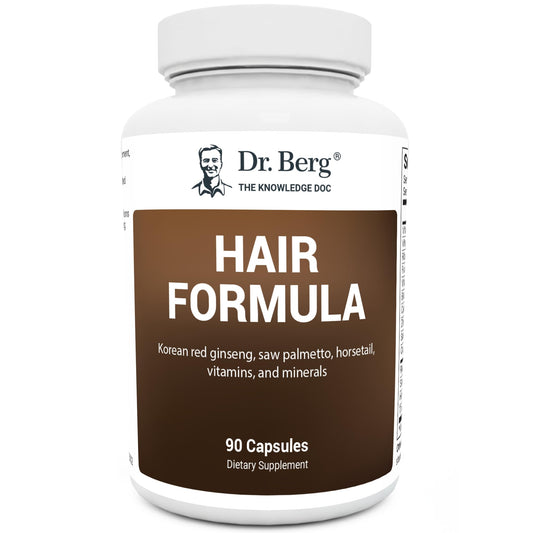 Dr. Berg frasco frontal mostrando 90 cápsulas y sello de confianza