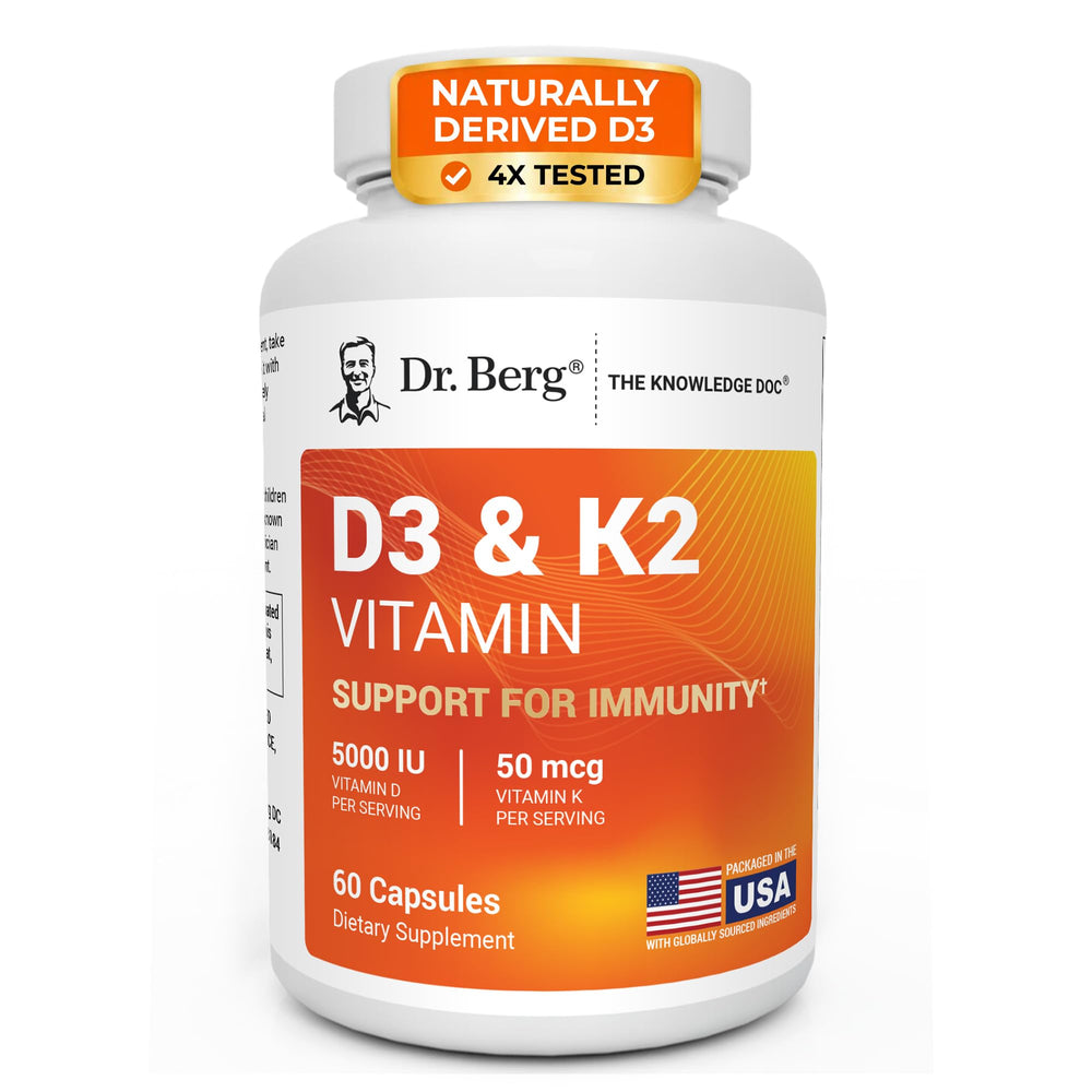 Dr. Berg Nutritionals frasco frontal con diseño claro y dosis visible