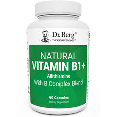 Dr. Berg envase frontal del complejo B muestra la marca y tamaño