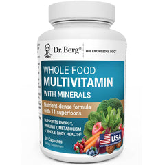Dr. Berg Nutritionals frente del envase mostrando diseño y garantía de calidad
