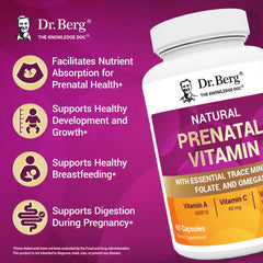 Dr. Berg etiqueta con lista de nutrientes clave y tablas de contenido