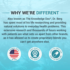 Dr. Berg Sea Kelp en entorno de estilo de vida saludable destacando conveniencia