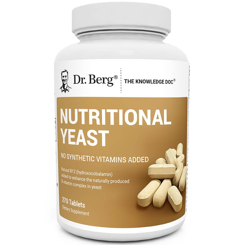 Dr. Berg envase frontal mostrando 270 tabletas y beneficio de contenido B completo