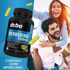 DR. BO comparación de escala con 60 cápsulas en envase