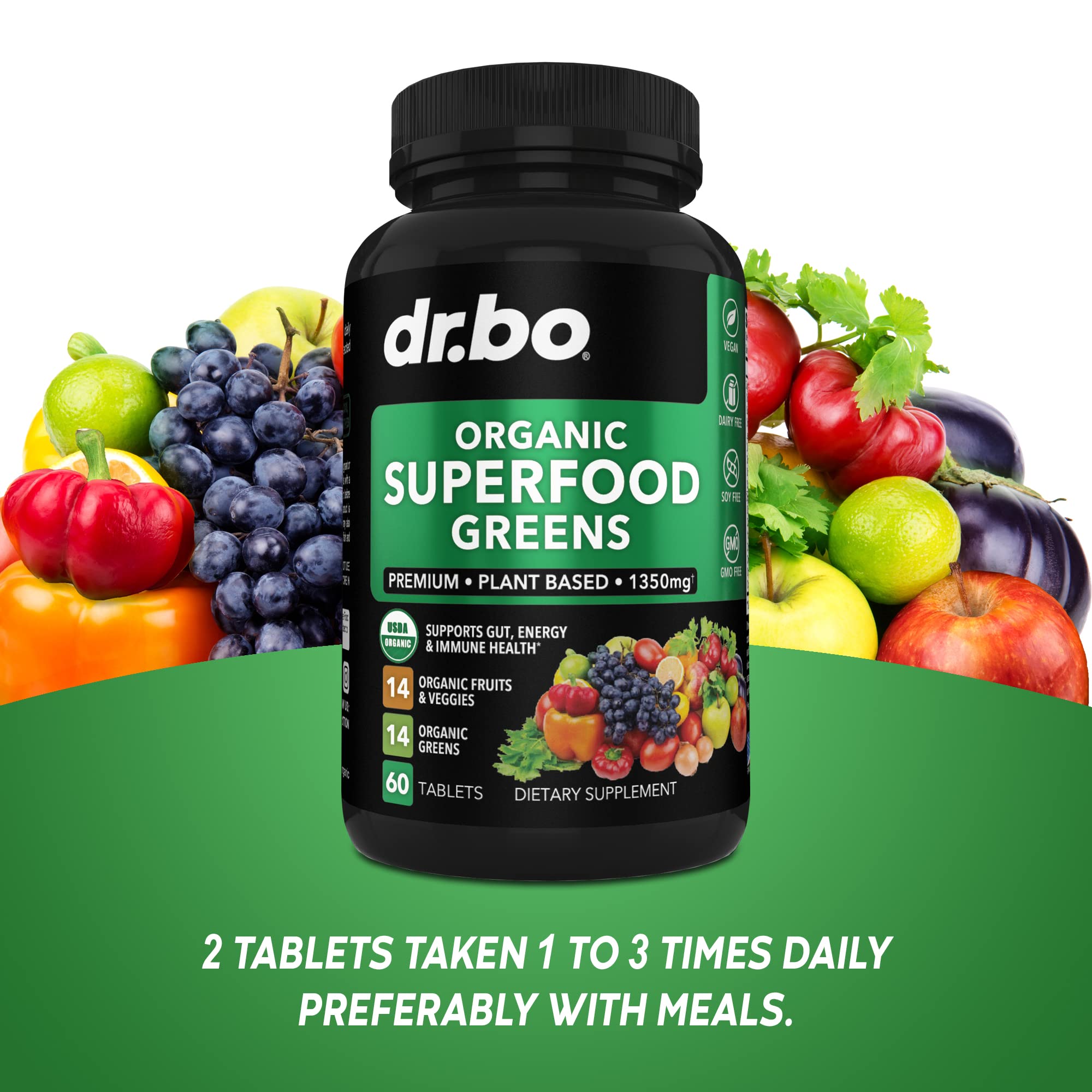 DR. BO producto junto a un desayuno saludable, integra rutina diaria