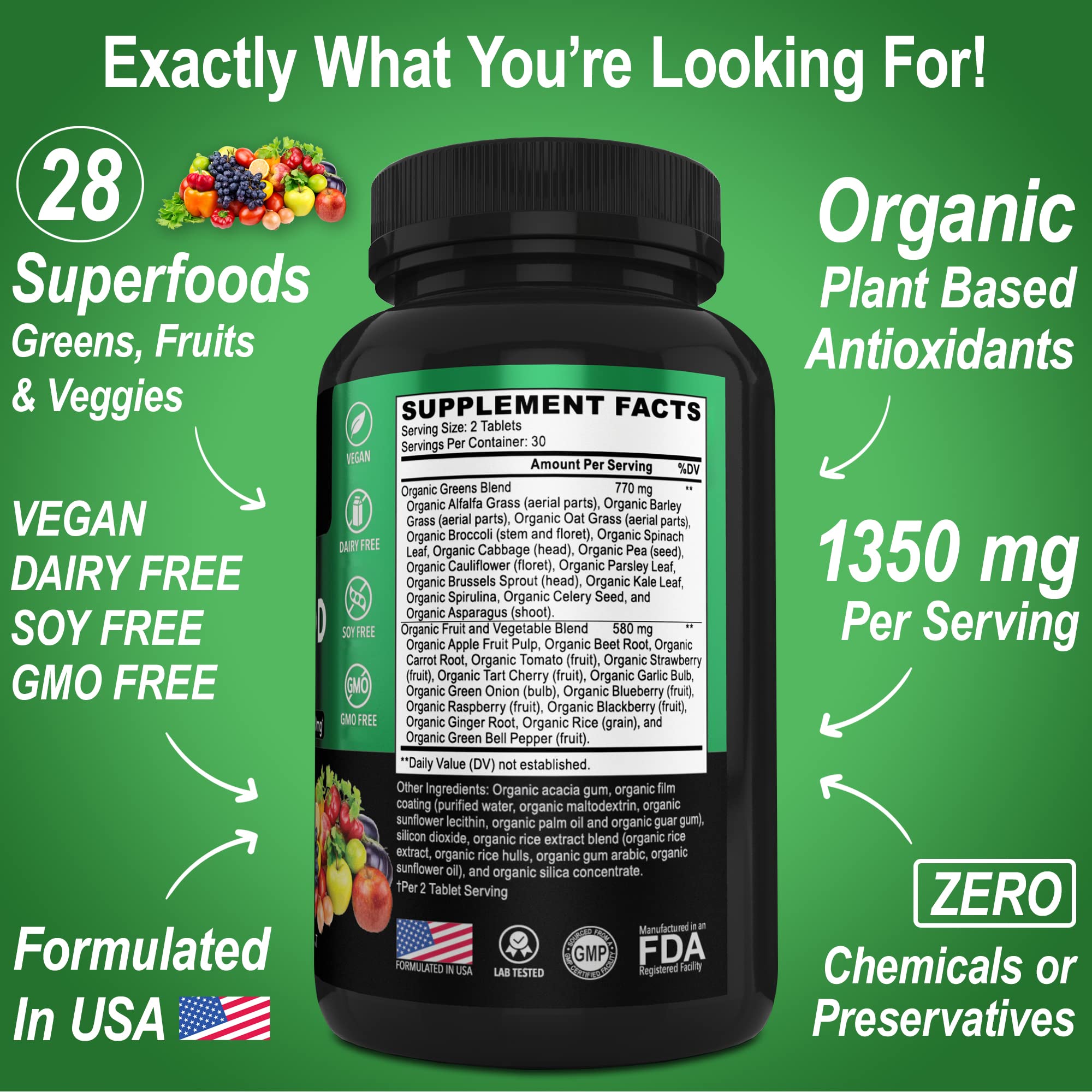 DR. BO etiqueta nutricional legible con ingredientes orgánicos certificados