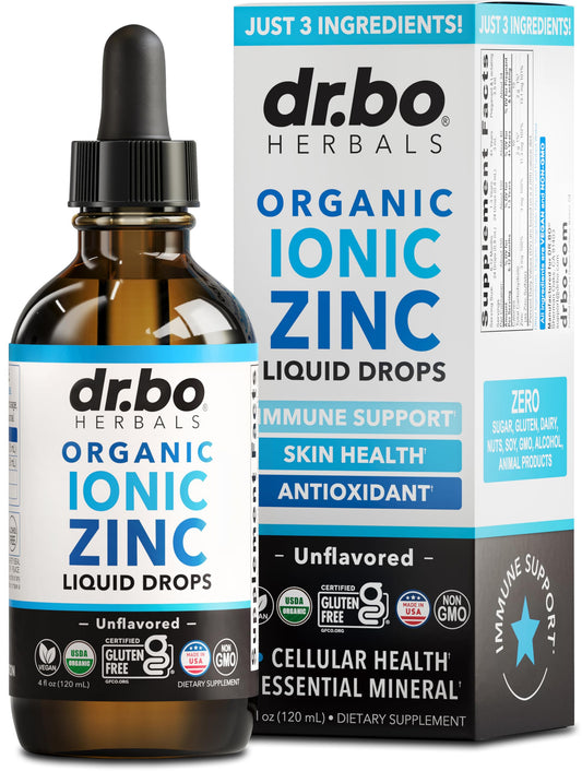 DR. BO envase frontal de gotas de zinc orgánico, práctica dosificación