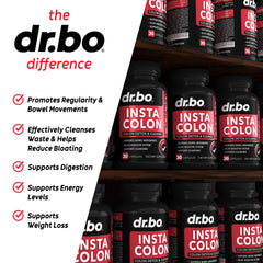 DR. BO ingredientes activos visibles que sugieren apoyo natural digestivo