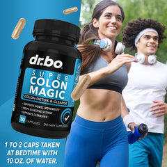 DR. BO cápsula con vaso de agua simbolizando uso diario