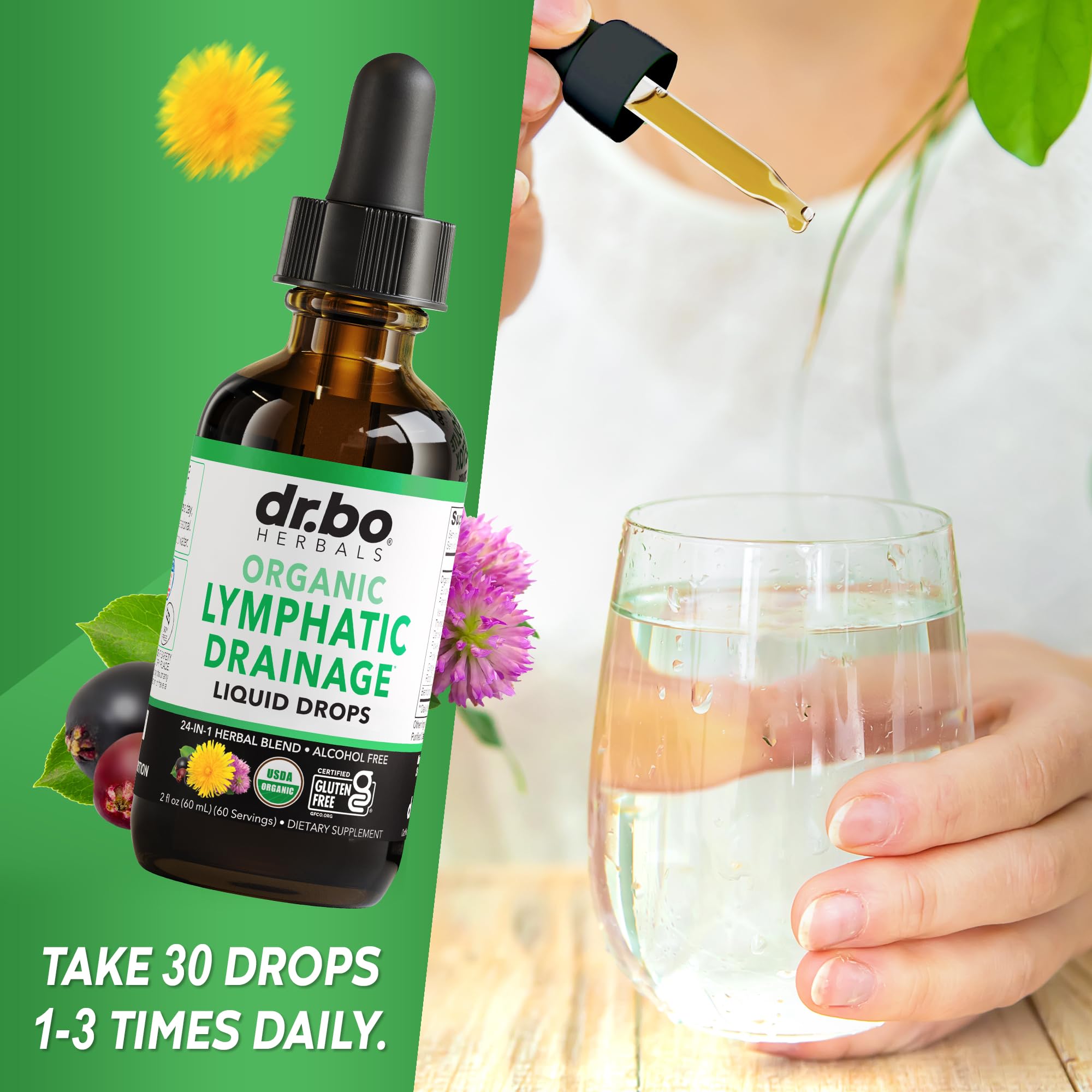 DR. BO demostración sublingual de gotas para absorción rápida y comodidad