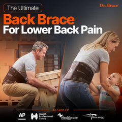 DR. BRACE faja en uso durante levantamiento para mayor seguridad