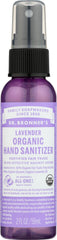 Dr. Bronner's frasco frontal lavanda muestra claro y práctico