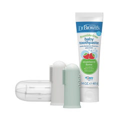 Dr. Brown's cepillos de dedo frente, set compacto listo para usar