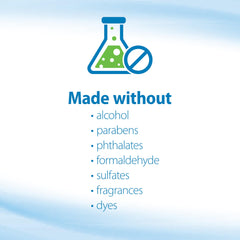 Dr. Brown's etiqueta con xilitol y lista de ingredientes suaves y seguros
