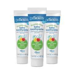 Dr. Brown's empaque frontal manzana pera muestra sabor y beneficio de aceptación
