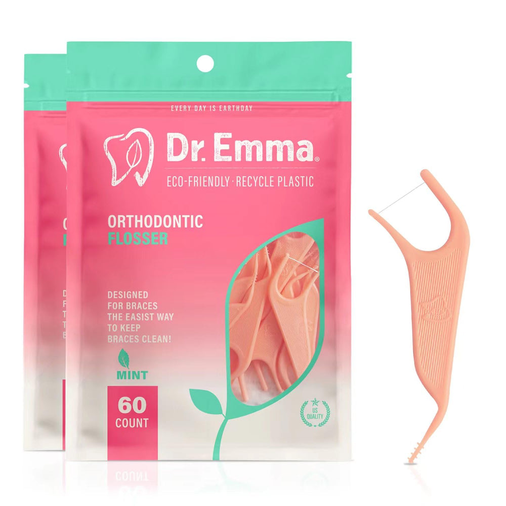 Dr. Emma empaque frontal mostrando 60 unidades y sabor menta para conveniencia