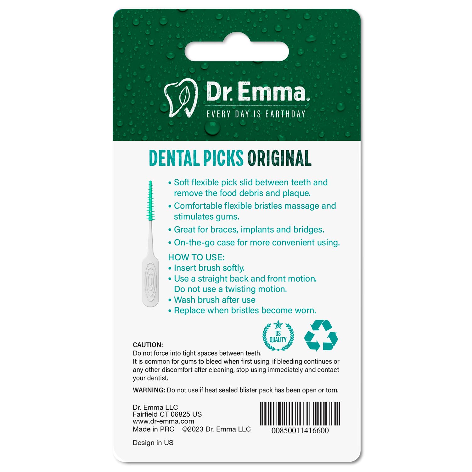 Dr. Emma estuche portátil abierto protegiendo picks para uso fuera