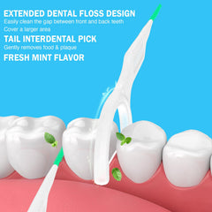Dr. Emma detalle del hilo dental resistente para eliminar restos