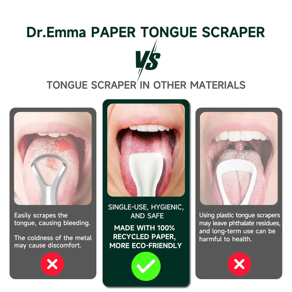 Dr. Emma textura de papel 100% reciclado cómoda para la lengua