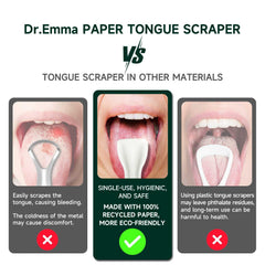 Dr. Emma textura de papel 100% reciclado cómoda para la lengua