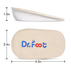Dr Foot detalle de etiqueta y costuras indicando material médico