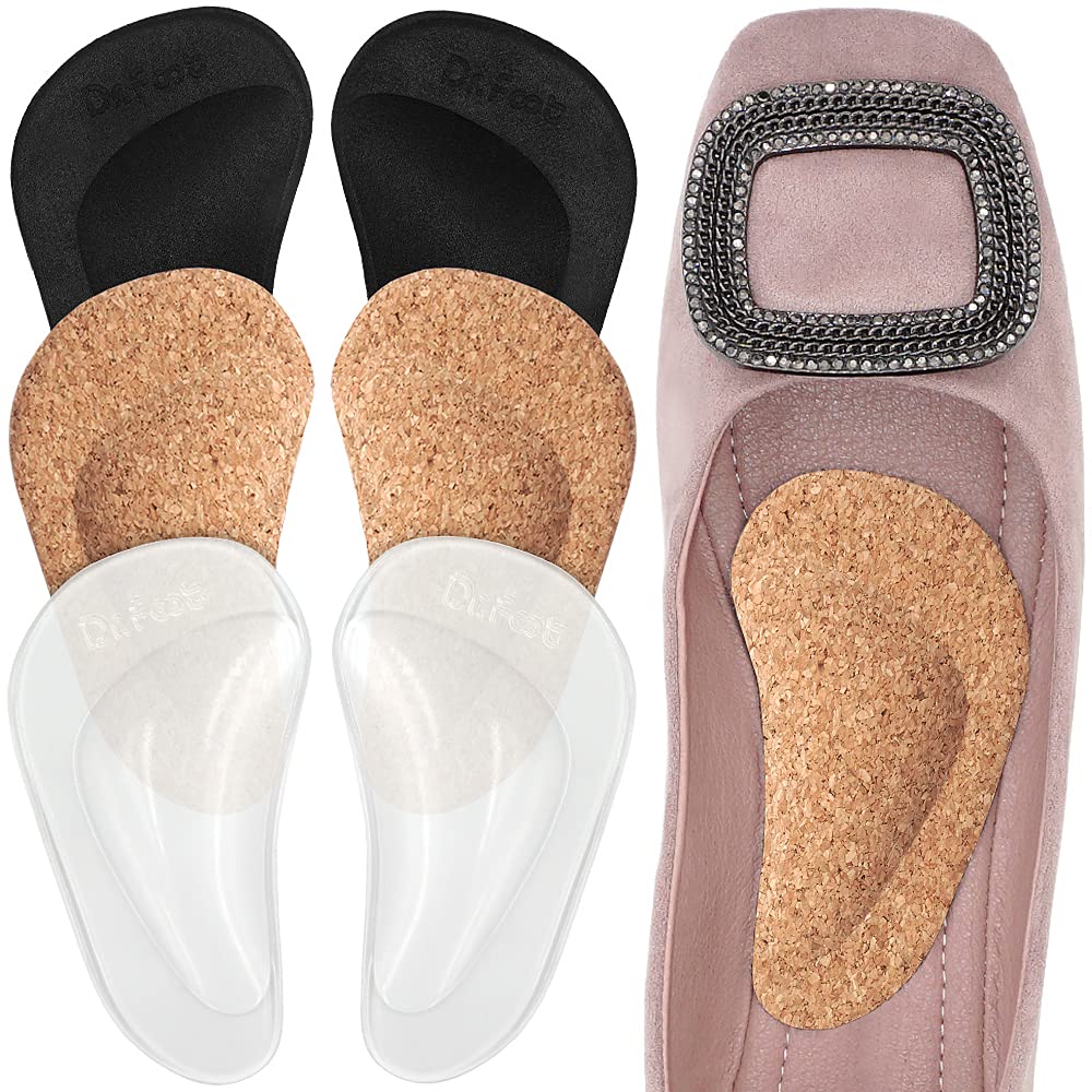 Dr Foot vista frontal del pack con tres pares y beneficios de soporte