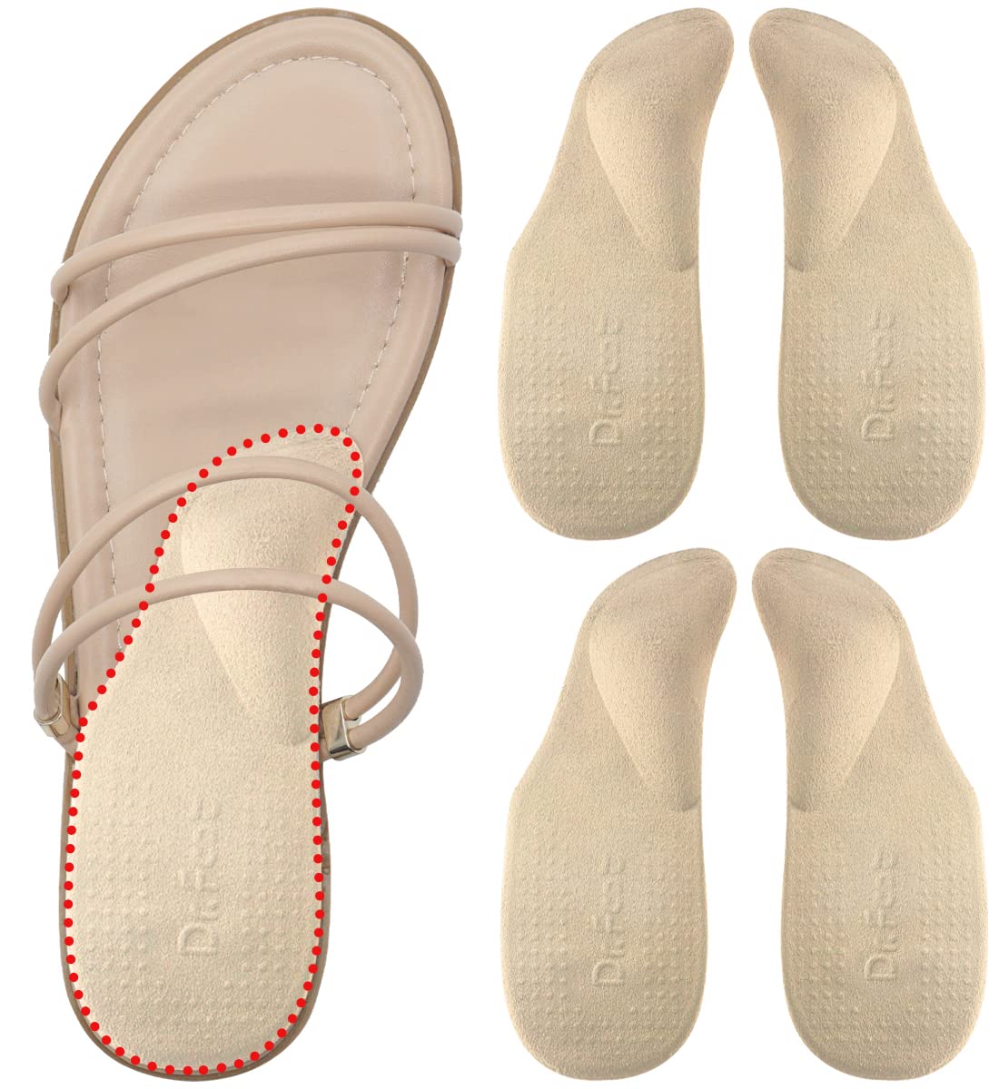 Dr. Foot vista frontal del envase mostrando soporte y talla pequeña
