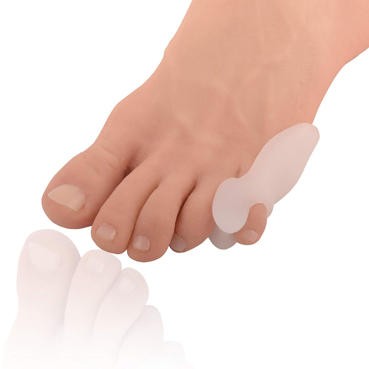 Dr. Frederick's vista frontal del empaque con almohadillas gel para comodidad inmediata