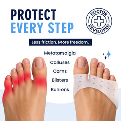 Dr. Frederick's detalle del gel suave ofreciendo amortiguación visible
