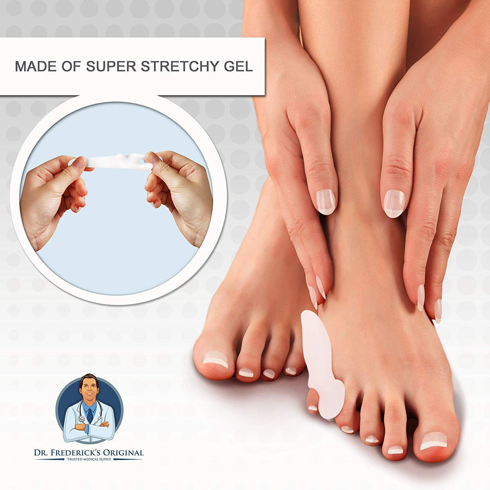 Dr. Frederick's almohadilla colocada en zapatilla demostrando ajuste discreto y seguro