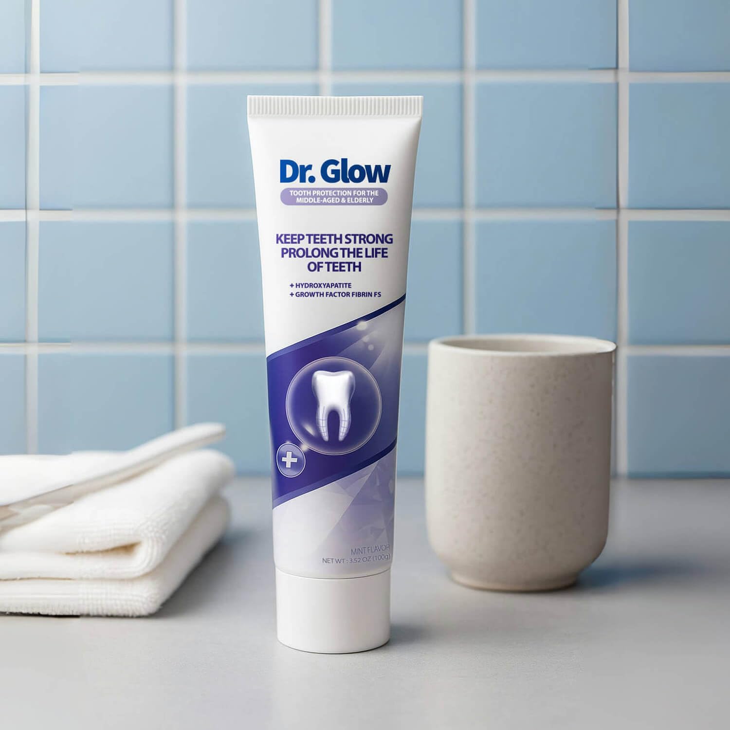 Dr. Glow etiqueta con ingredientes clave que nutren las encías